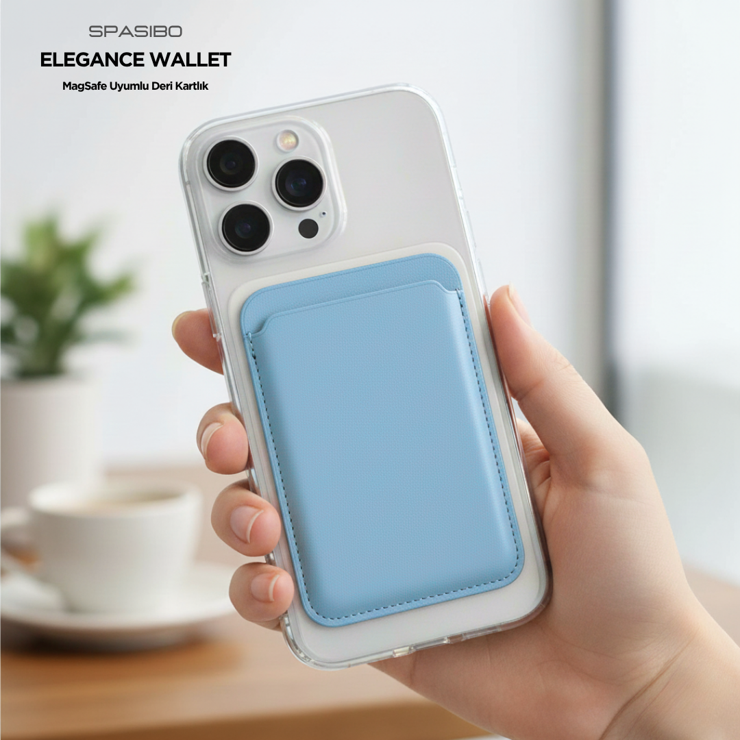 Spasibo Elegance Wallet | Magsafe Uyumlu Deri Kartlık ile Şık ve Güvenli Kart Taşıma Deneyimi