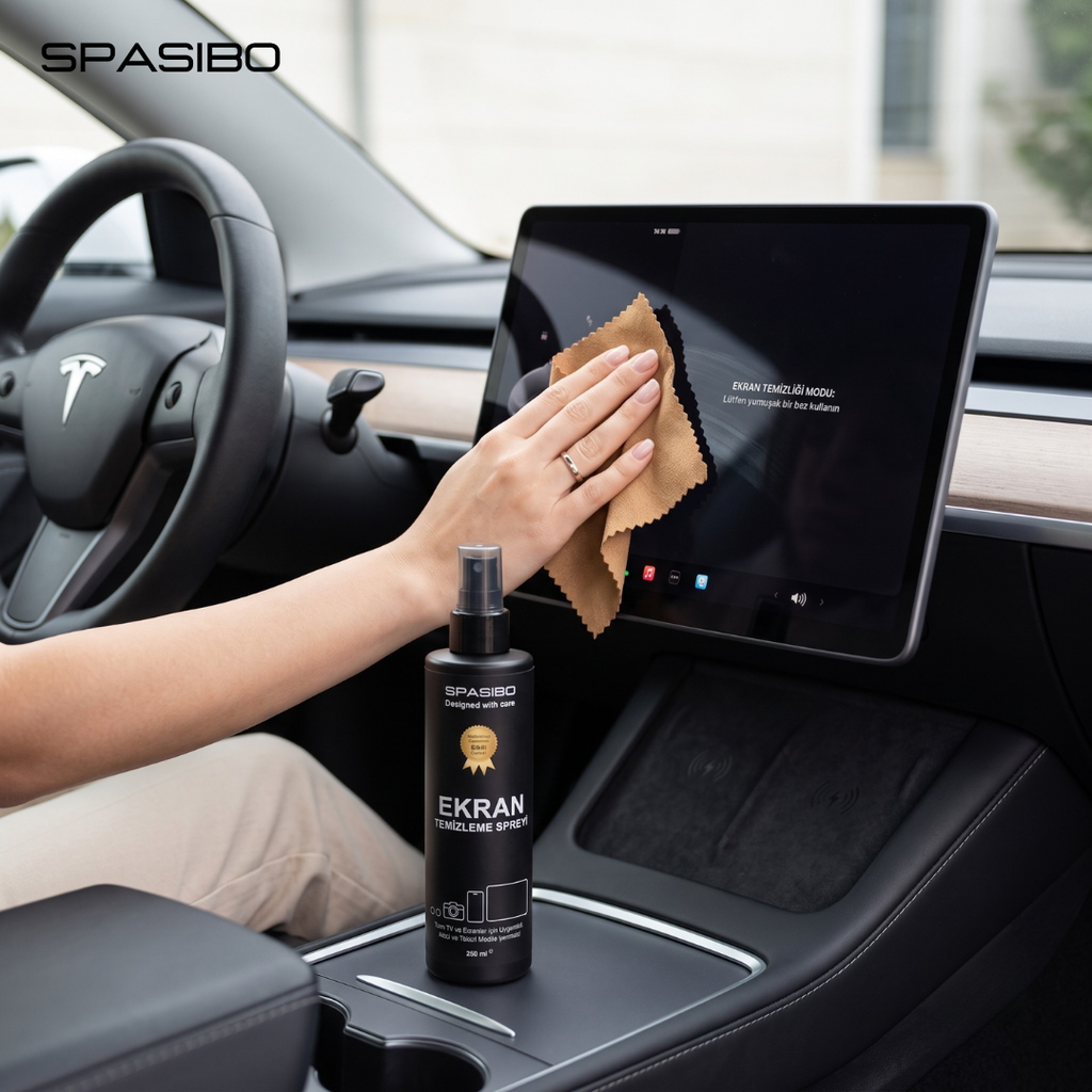 Spasibo 250 ML Profesyonel Ekran, Gözlük ve Kamera Lensi Temizleme Seti - OLED TV Spreyi + Özel Güderi Bez