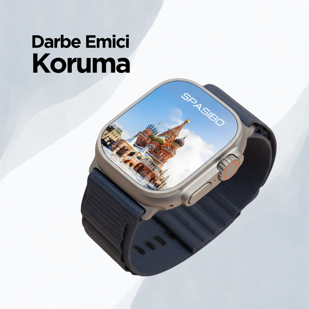 Spasibo Apple Watch Ultra 1-2-3 Uyumlu 49MM Ekran Koruyucu | Takma Aparatı ile Kolay Kurulum