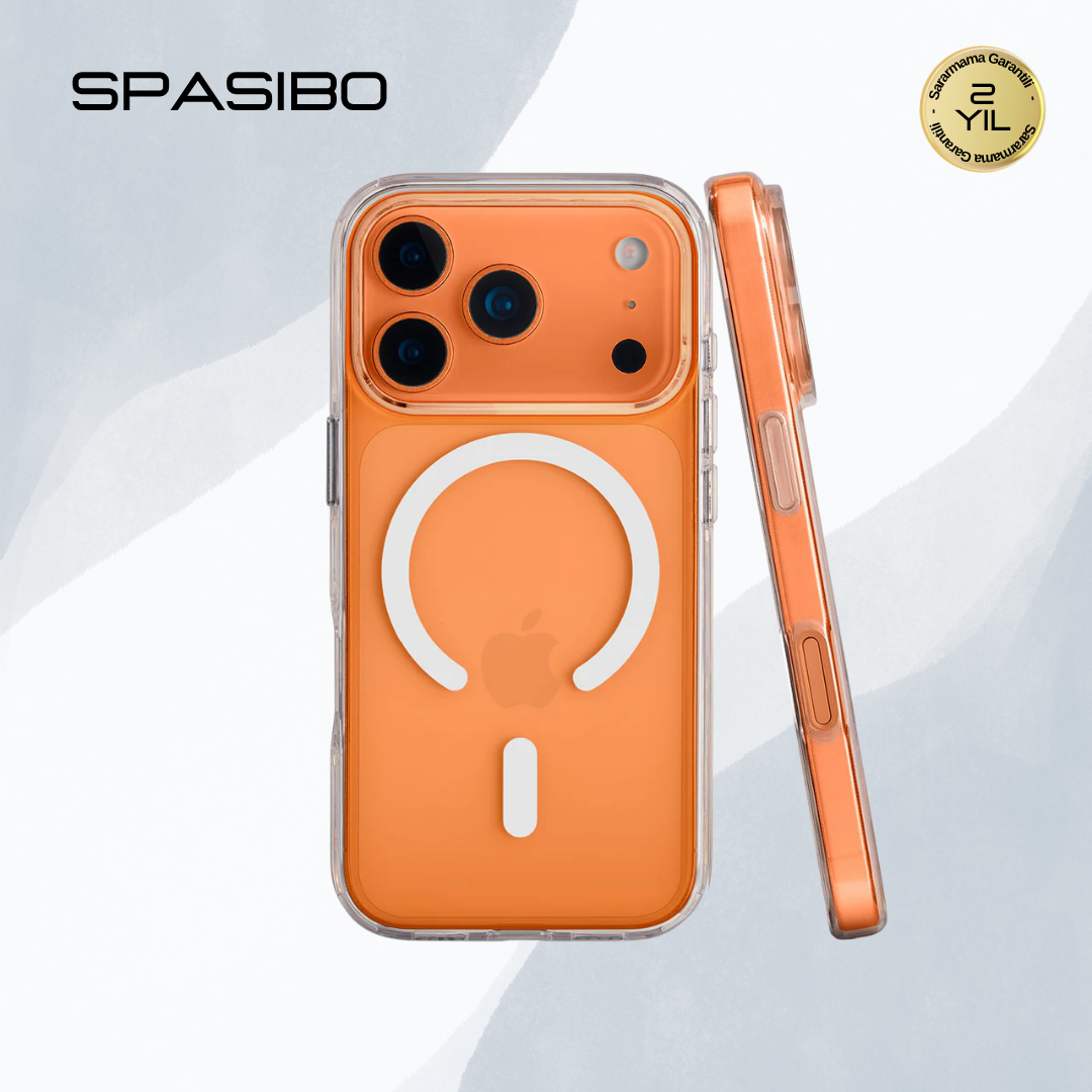 Spasibo iPhone 17 Pro Max Magsafe Kılıf Clear Şeffaf - 2 Yıl Sararmama Garantili Kablosuz Şarj Uyumlu