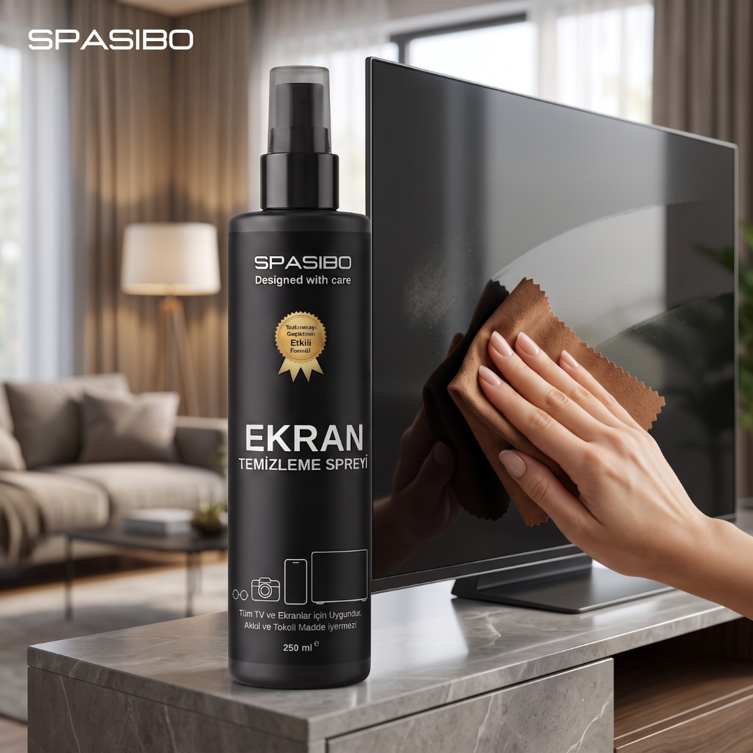 Spasibo 250 ML Profesyonel Ekran, Gözlük ve Kamera Lensi Temizleme Seti - OLED TV Spreyi + Özel Güderi Bez