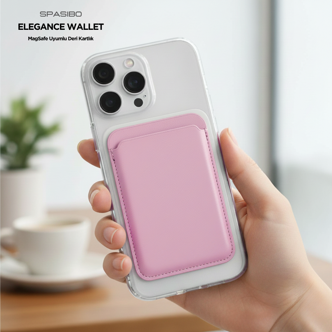 Spasibo Elegance Wallet | Magsafe Uyumlu Deri Kartlık ile Şık ve Güvenli Kart Taşıma Deneyimi